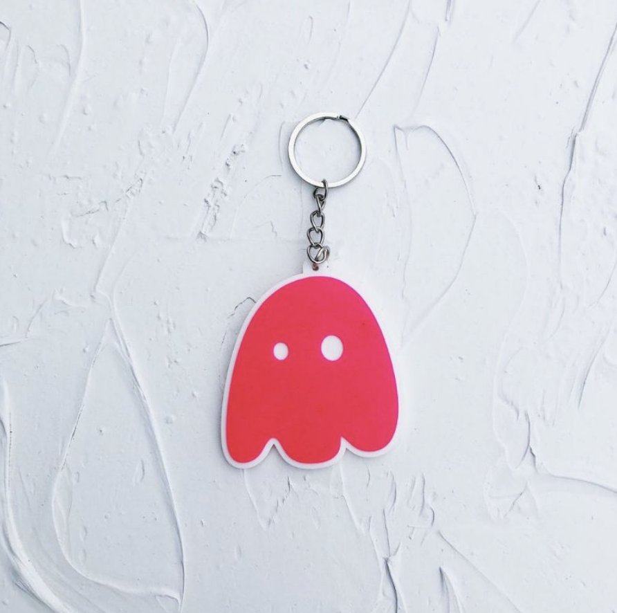 Ghost Keychain / Bag Charm - midnight alley