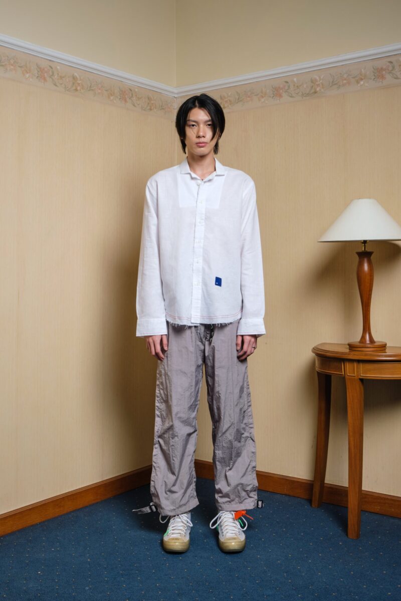 Concealed Mesh Longpants Gray (with Belt) - Image 2