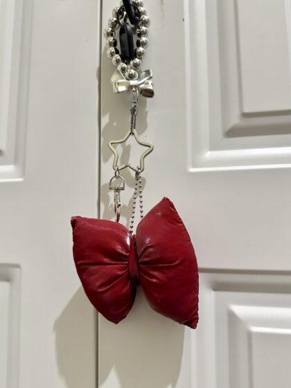 DEFECT SALE - Red Ribbon Bag Charm